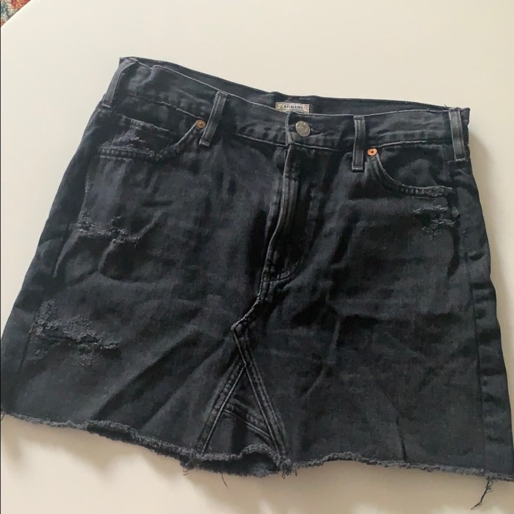 Citizens of Humanity Black Denim Skirt